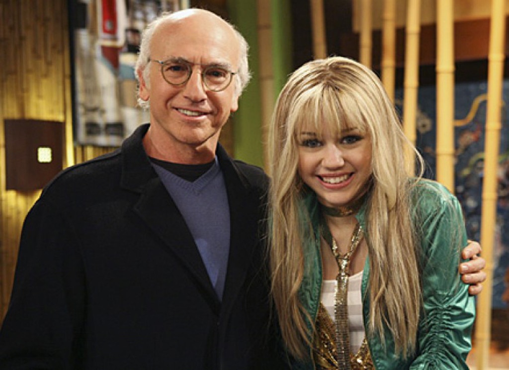 Larry David, Hannah Montana, Miley Cyrus Larry David, Hannah Montana, Miley Cyrus