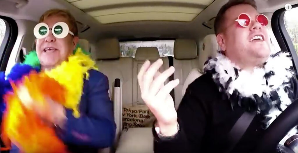 James Corden, Elton John, Carpool Karaoke James Corden, Elton John, Carpool Karaoke