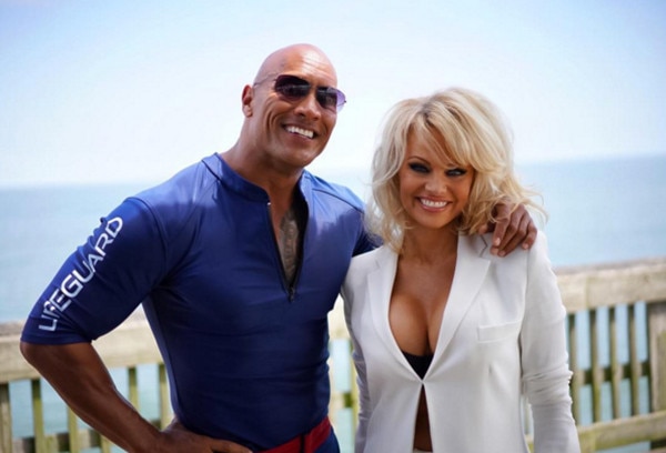Dwayne Johnson, The Rock, Pamela Anderson Dwayne Johnson, The Rock, Pamela Anderson