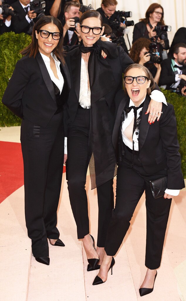 Jennifer Konner, Jenna Lyons, Lena Dunham, MET Gala 2016, Candids