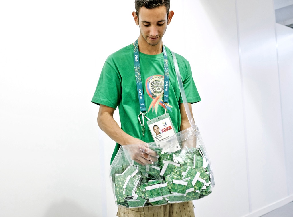 2016 Rio Olympic Games, Staff Member, Condoms, Odd Olympic Jobs 2016 Rio Olympic Games, Staff Member, Condoms, Odd Olympic Jobs