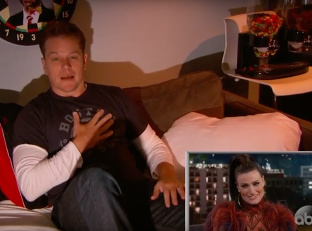 Matt Damon, Idina Menzel, Jimmy Kimmel Live Matt Damon, Idina Menzel, Jimmy Kimmel Live