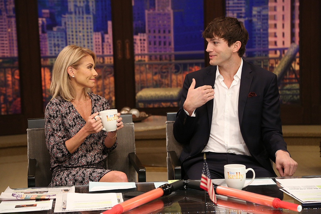 Ashton Kutcher, Kelly Ripa, Live with Kelly Ashton Kutcher, Kelly Ripa, Live with Kelly