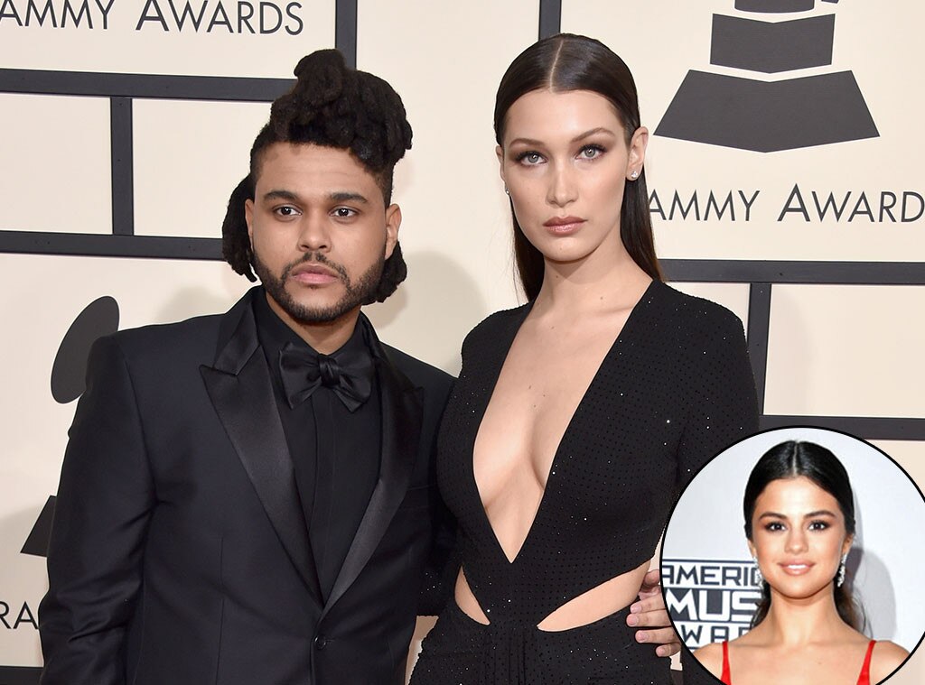 Bella Hadid, The Weeknd, Selena Gomez Bella Hadid, The Weeknd, Selena Gomez