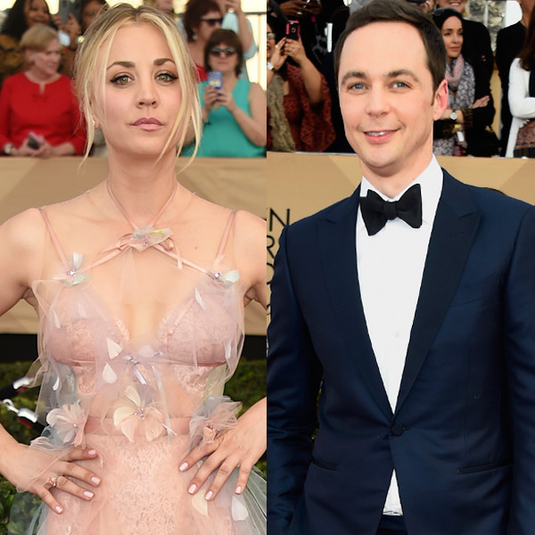 Uh Oh! Kaley Cuoco Is ''Fighting'' With Jim Parsons at the 2017 SAG Awards - E! Online
