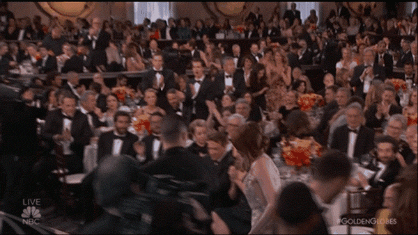 Emma Stone, Andrew Garfield, Golden Globe GIF