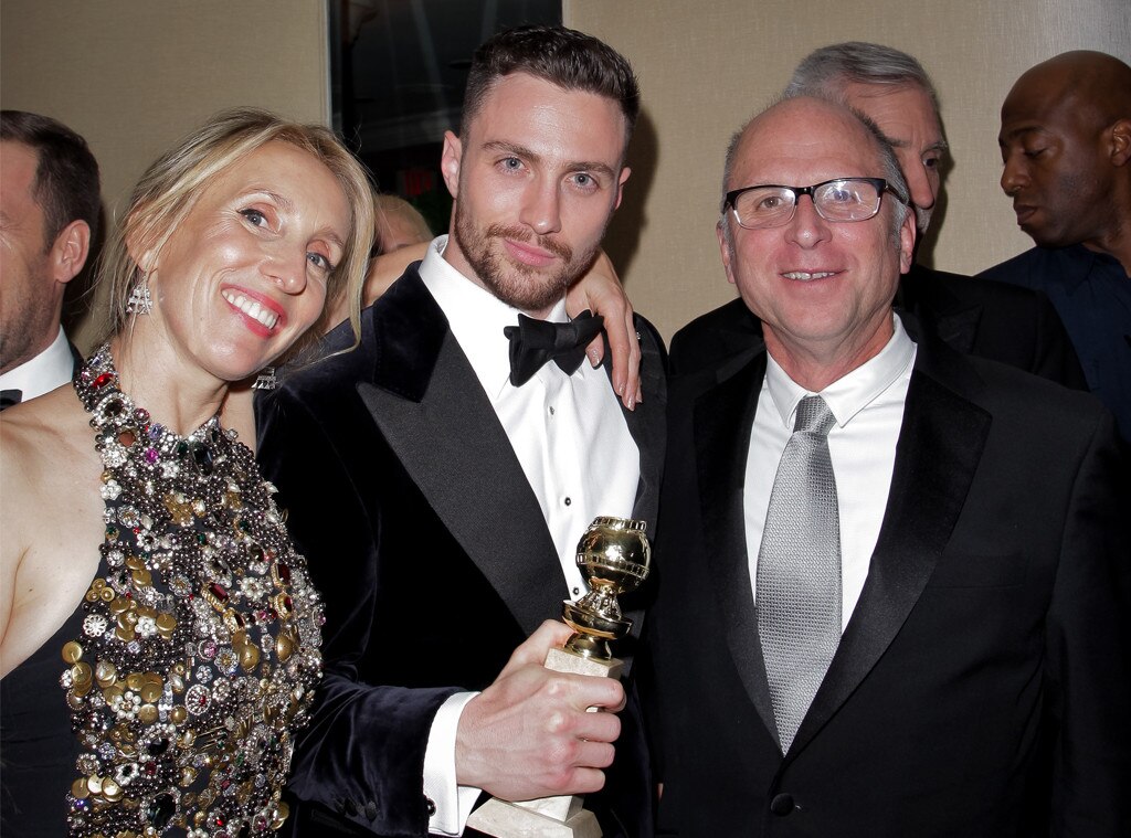 Sam Taylor-Johnson, Aaron Taylor-Johnson, Bob Berney, Golden Globes 2017 Party Pics, Amazon Studios