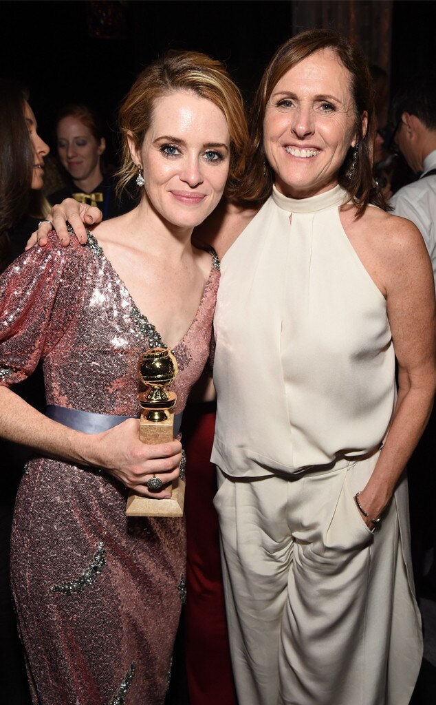Claire Foy, Molly Shannon, Golden Globes 2017 Party Pics, The Weinstein Company and Netflix
