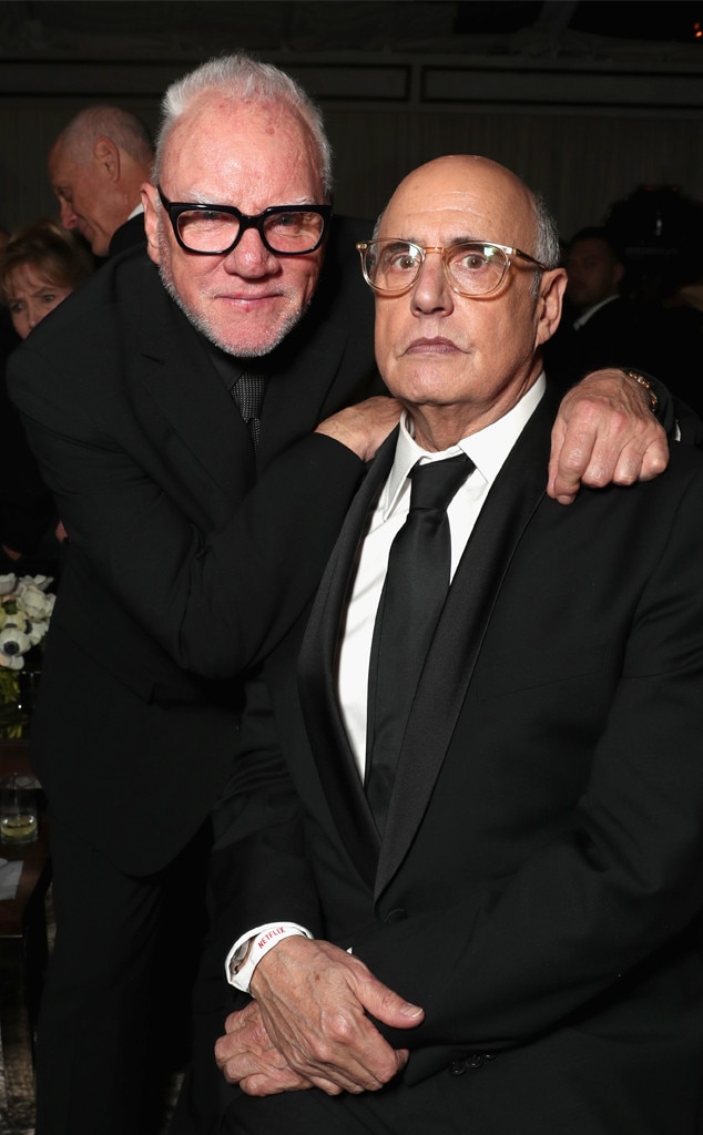 Malcolm McDowell, Jeffrey Tambor, Golden Globes 2017 Party Pics, Amazon Studios