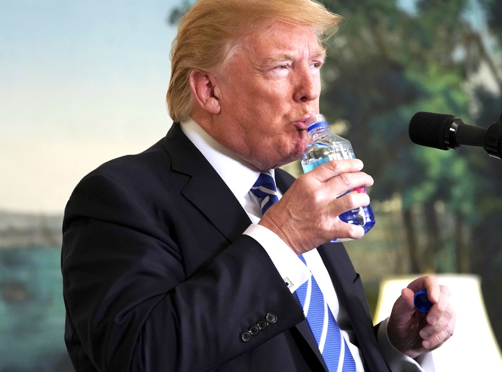 donald trump drinking water donald trump drinking water