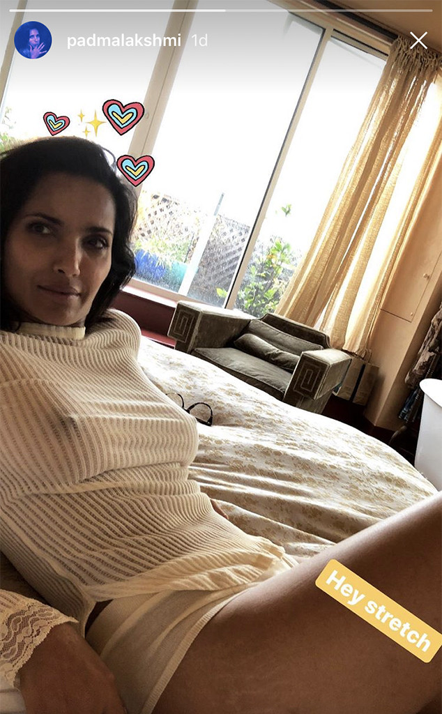 Padma Lakshmi Shows Her Stretch Marks In A Racy Selfie E