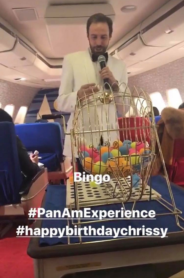 VANITY FAIR - Chrissy Teigen Celebrates Her Birthday on a Pan Am Flight -  Pan Am Experience