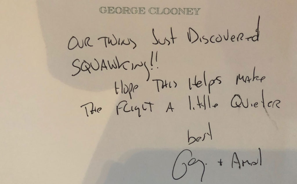 George Clooney, Amal Clooney, Note, Headphones