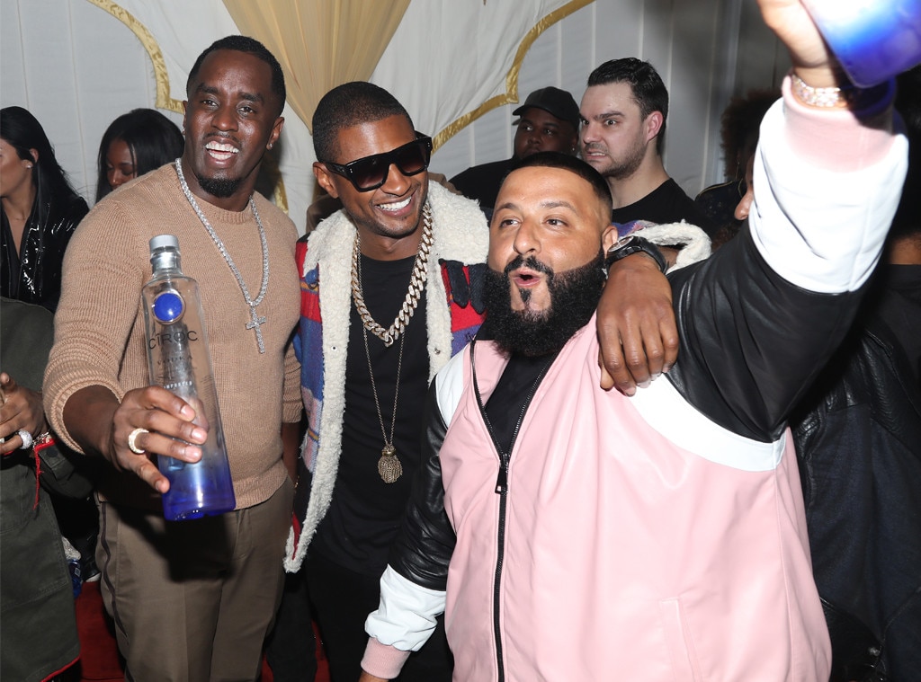 DJ Khaled, Sean Combs, Usher, birthday party