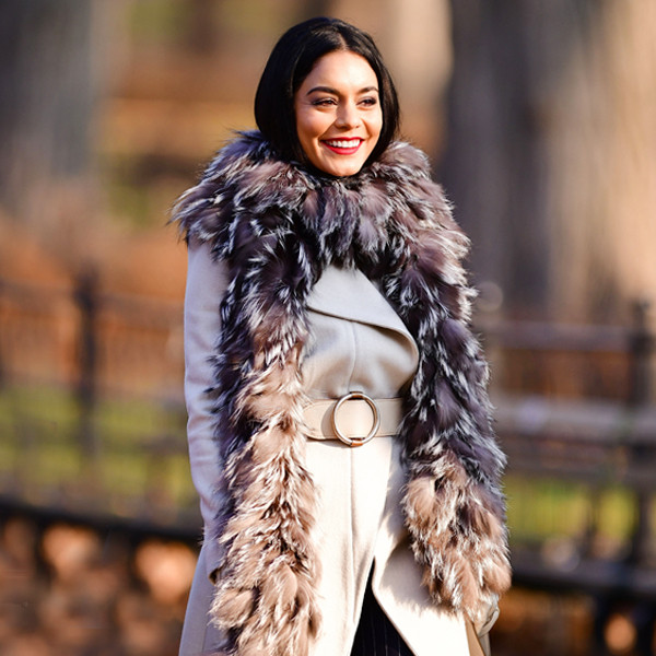 Vanessa Hudgens' Furry Scarf <i>Stole</i> the Scene