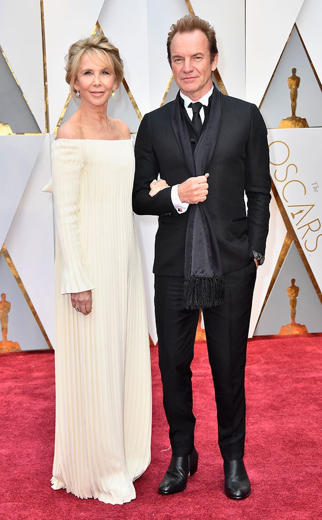Trudie Styler, Sting, 2017 Oscars, Academy Awards, Couples