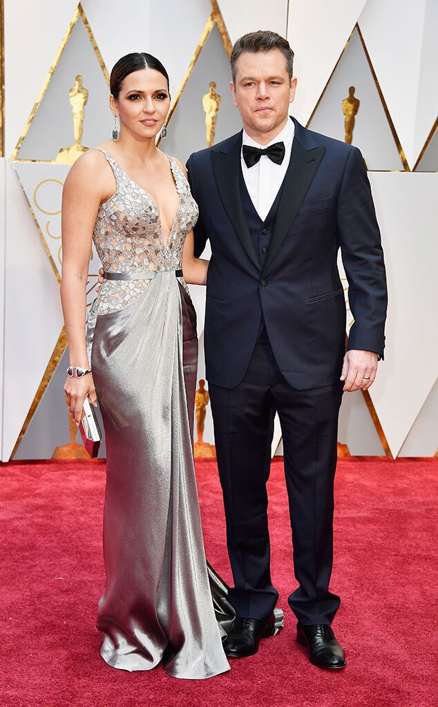 Luciana Barroso, Matt Damon, 2017 Oscars, Academy Awards, Couples