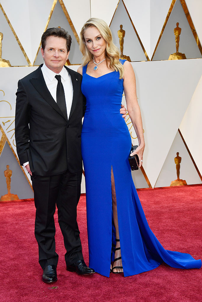    Michael J. Fox med vakker, Kone Tracy Pollan 