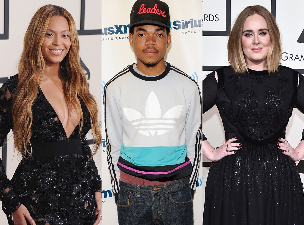 Chance The Rapper, Beyonce, Adele