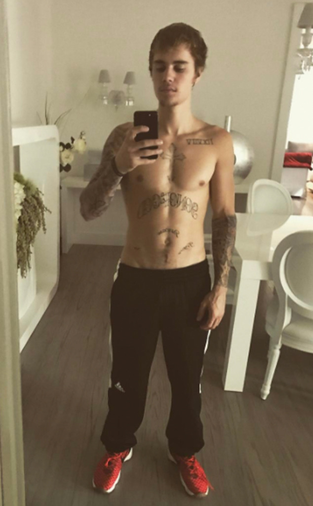 Justin Bieber Resurfaces On Instagram And Gives Fans A Shirtless Selfie To Swoon Over E News