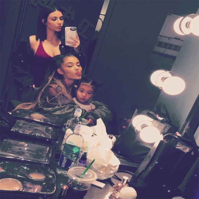 Kim Kardashian, North West, Ariana Grande