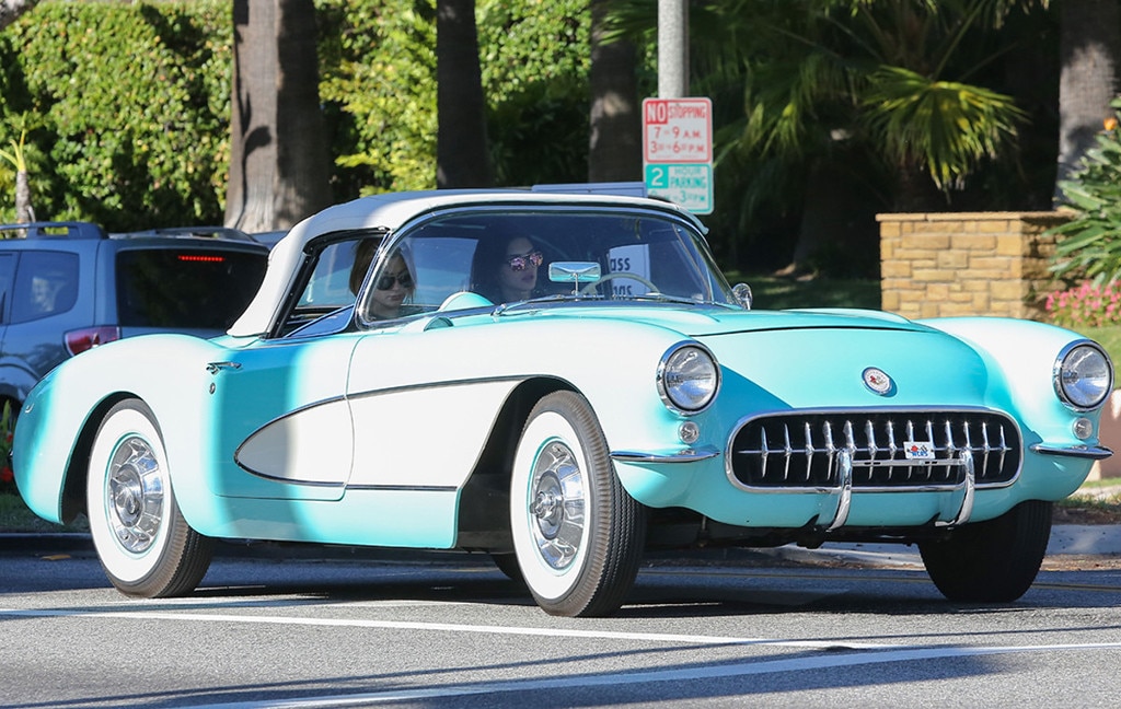 Kendall Jenner & Hailey Baldwin from Stars in Vintage Cars E! News