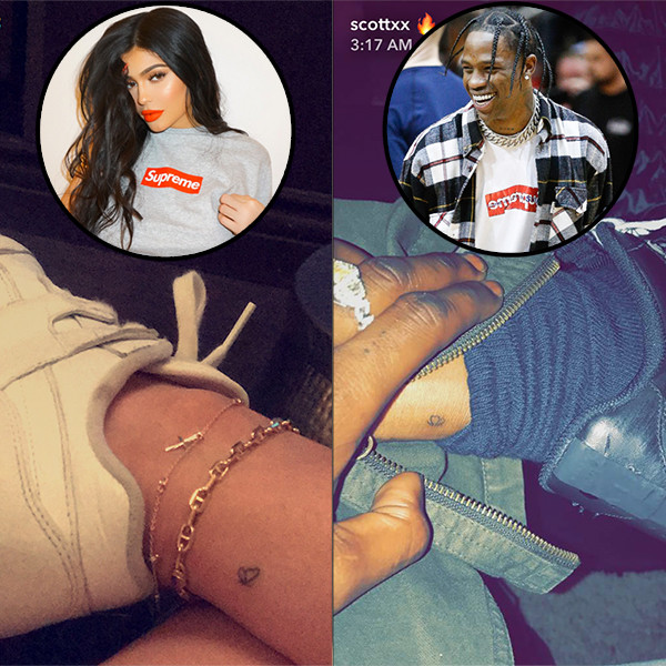 Kylie Jenner and Travis Scott Get Matching Tattoos of a Butterfly. 