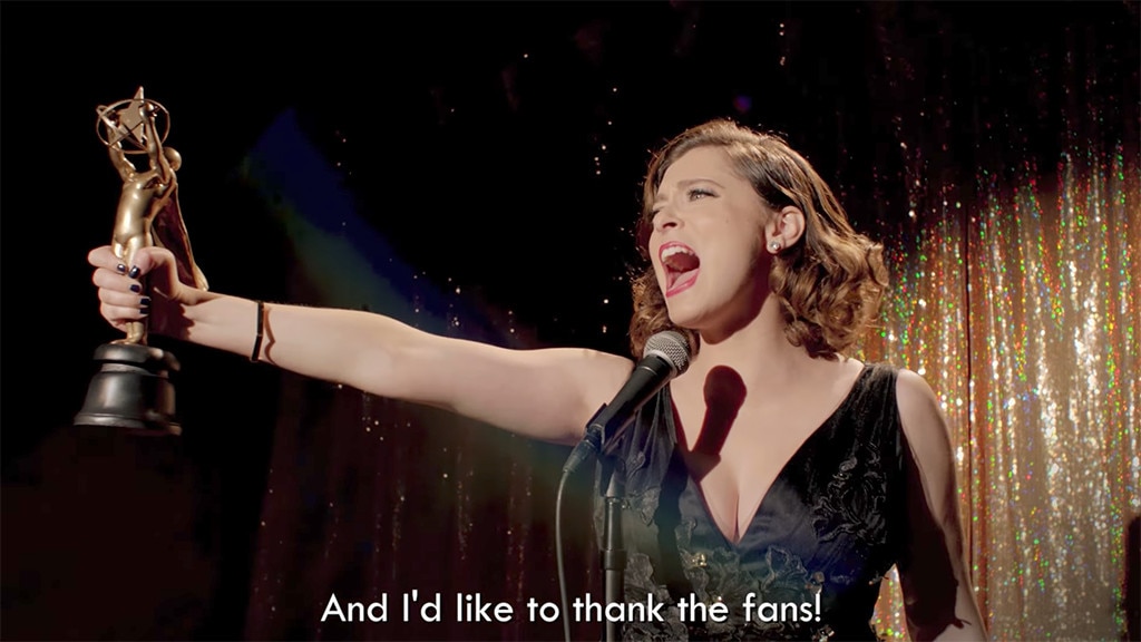Rachel Bloom Bought Her Gucci Dress for the 2017 Emmy Awards
