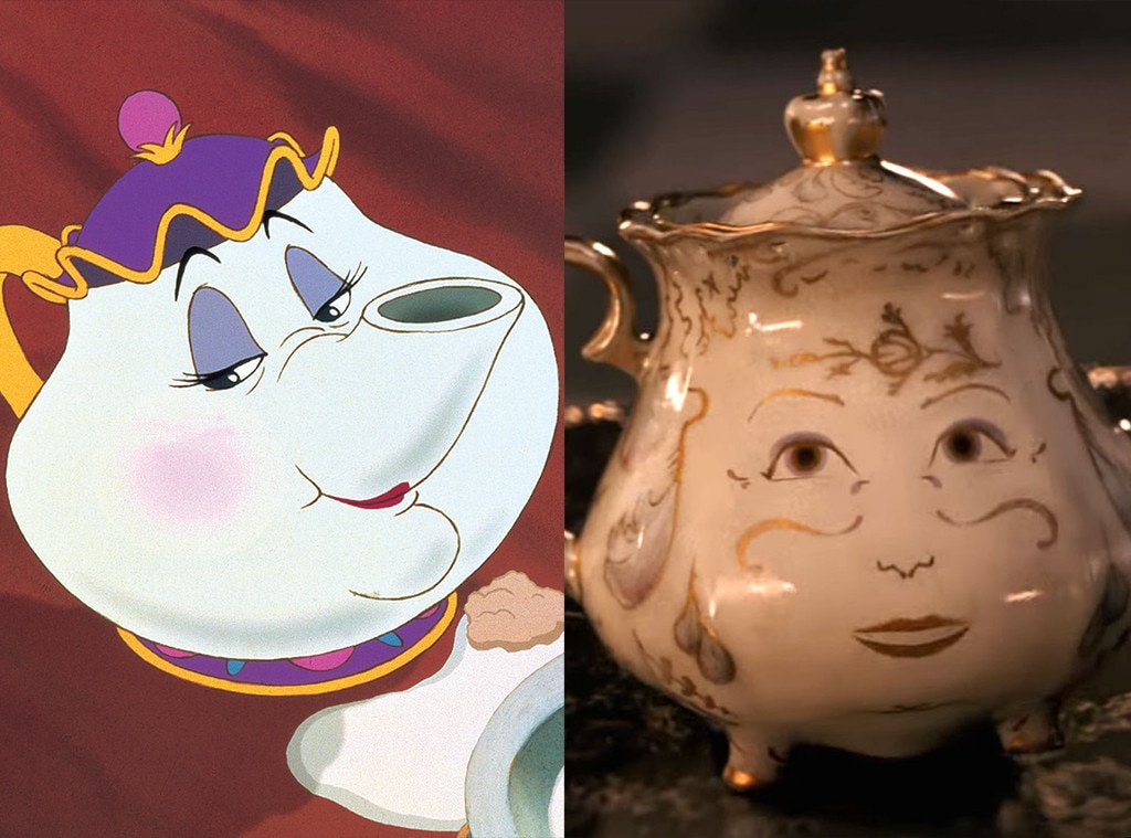 Mrs. Potts, Beauty and the Beast, Animated Disney vs. Live Action Disney