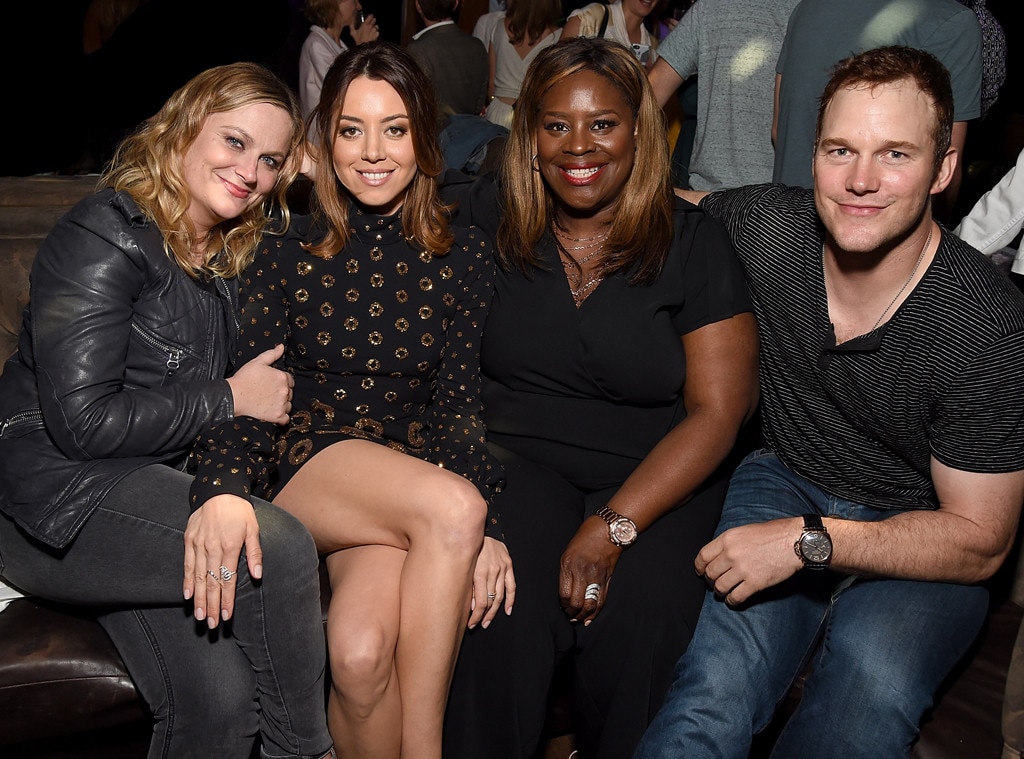 Amy Poehler, Aubrey Plaza, Rhetta, Chris Pratt