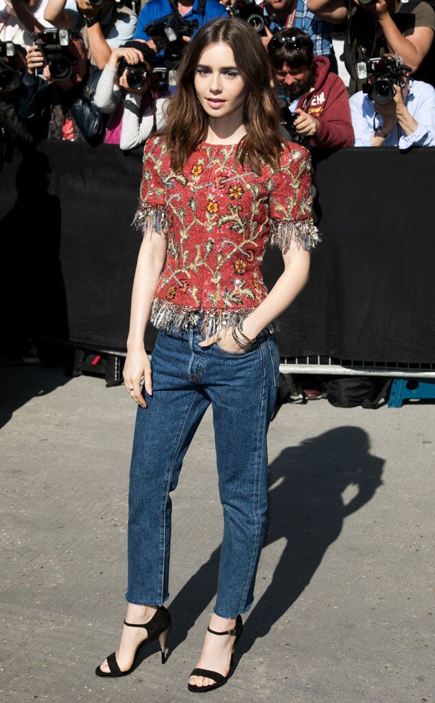 Lily Collins, Paris Fashion Week