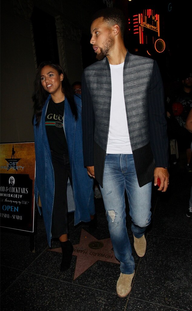 Steph Curry, Ayesha Curry, Hamilton Opening Night