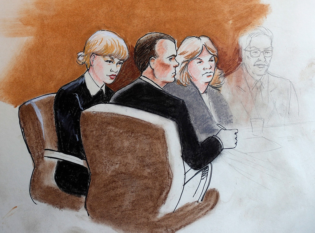 Taylor Swift vs David Mueller Trial Sketch