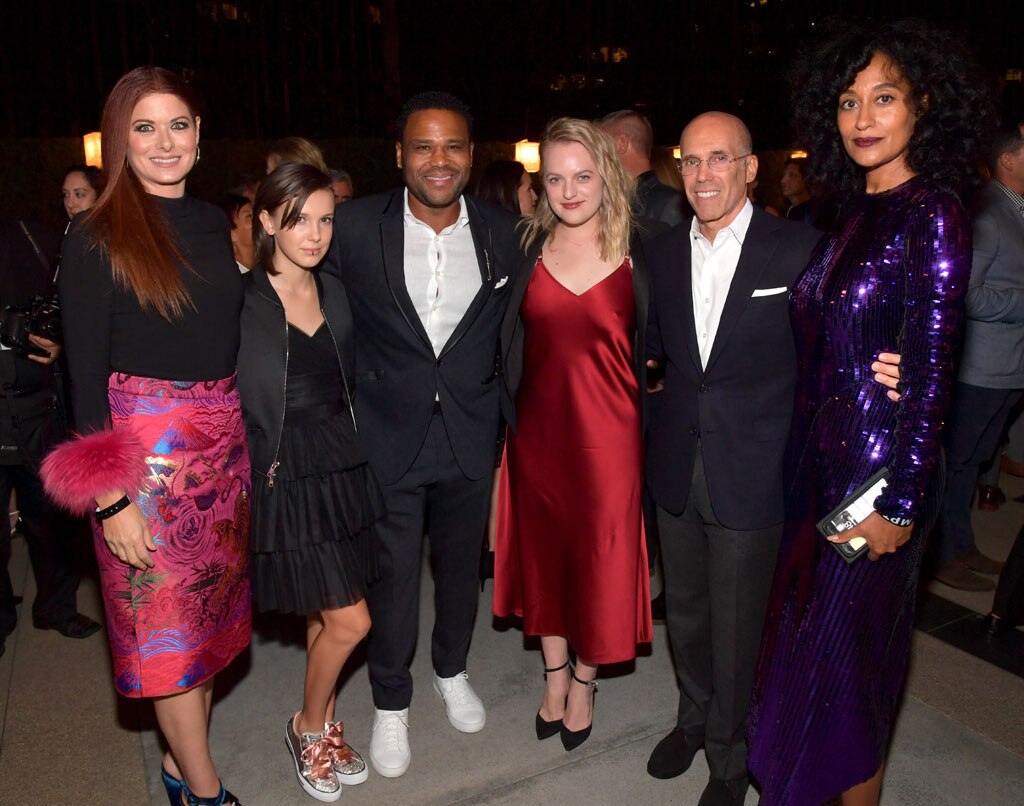 Debra Messing, Millie Bobby Brown, Anthony Anderson, Elisabeth Moss, Tracee Ellis Ross, Emmy Party Pics 2017