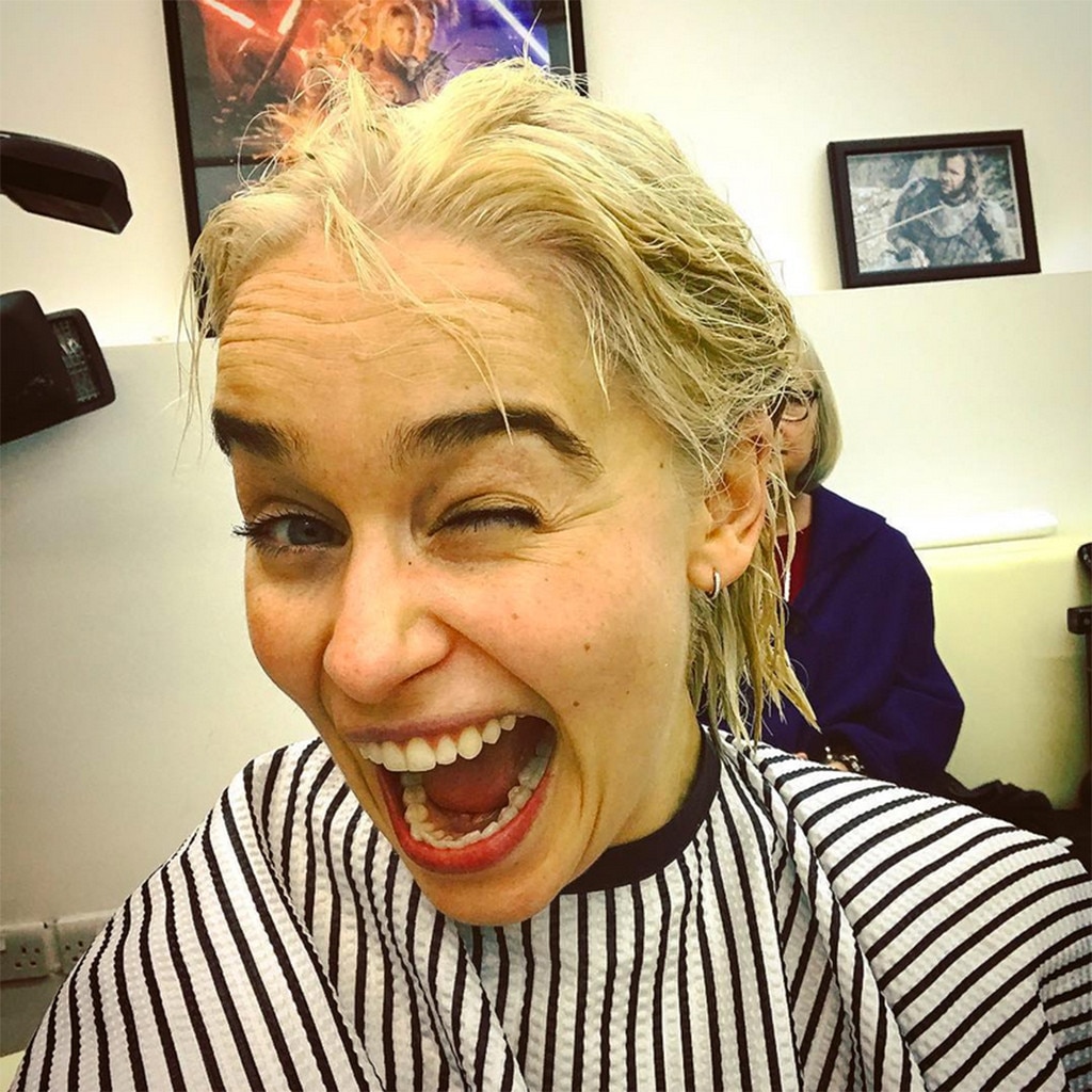 Westeros Meets The Real World Emilia Clarke Goes Bleach Blond Just