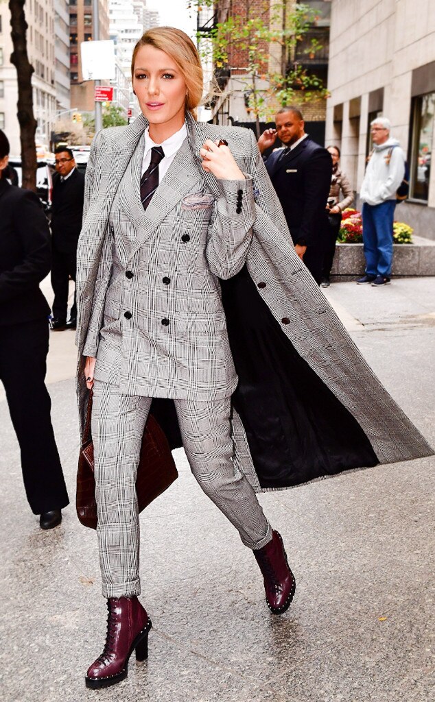 Soblake Lively Just Wore A 3 Piece Menswear Inspired Suit E News 