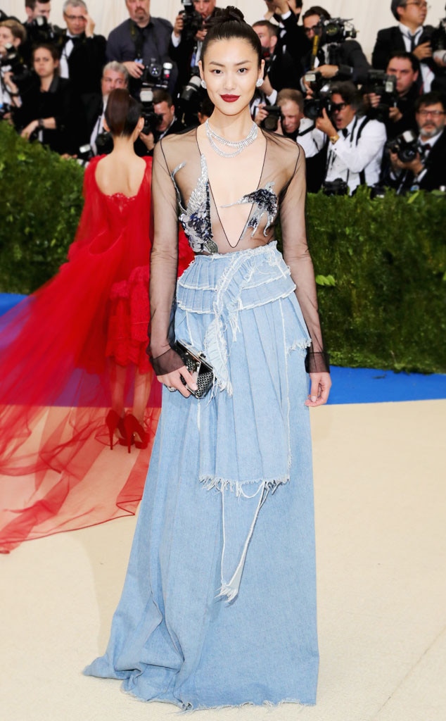 ESC: Liu Wen, 2017 Met Gala, Denim