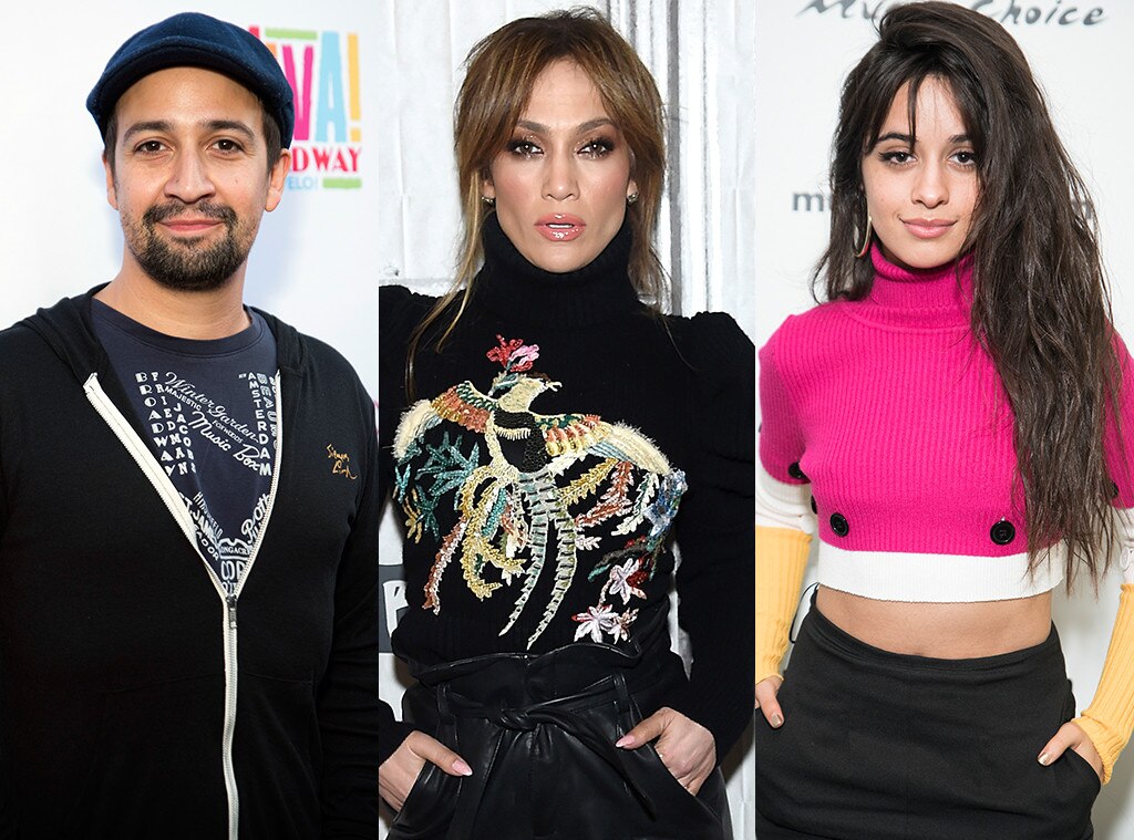 Lin Manuel Miranda, Jennifer Lopez, Camila Cabello Lin Manuel Miranda, Jennifer Lopez, Camila Cabello