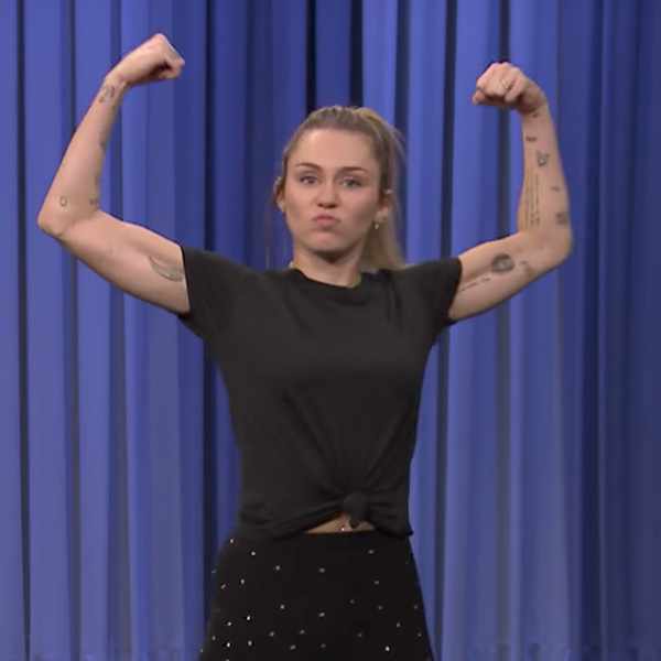 Miley Cyrus and Jimmy Fallon Face Off in Lip Sync Battle on <i>The Tonight Show</i>