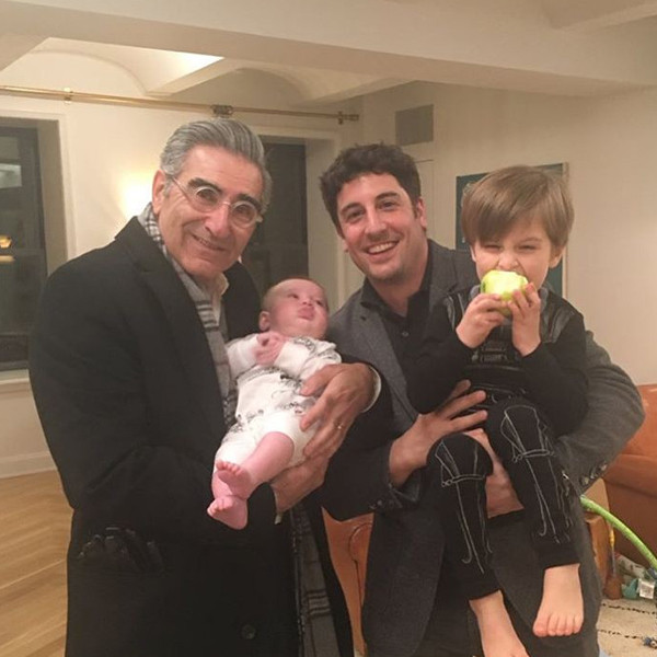 Reunion Alert! Jason Biggs Introduces <i>American Pie</i> Dad Eugene Levy to His Kids