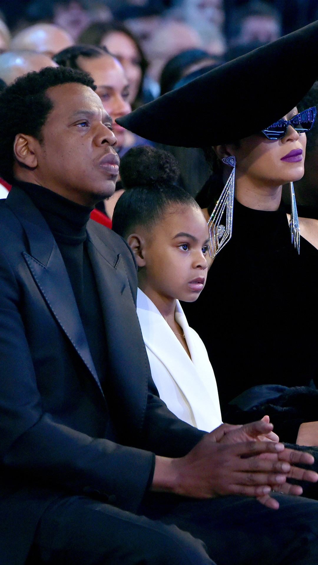 Jay-Z, Blue Ivy and Beyonce, 2018 Grammy Awards