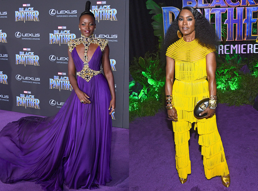 Lupita Nyong'o, Angela Bassett, Black Panther premiere