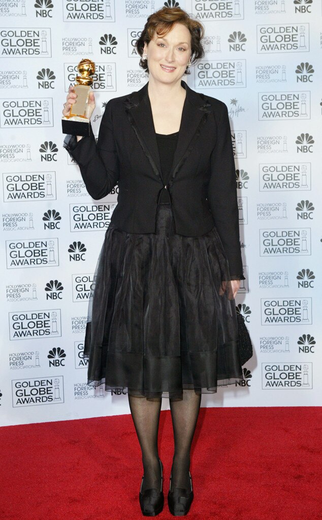 ESC: Golden Globes Dress Stories, Meryl Streep