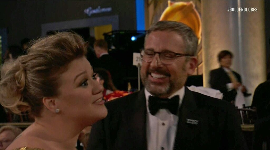 Kelly Clarkson, Steve Carell, 2018 Golden Globes
