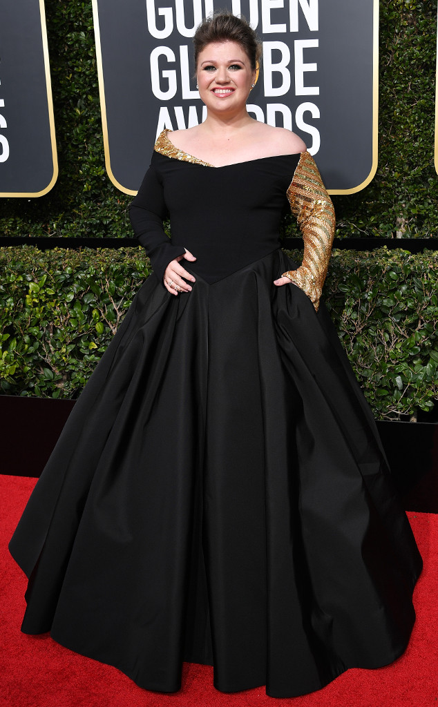 Kelly Clarkson from 2018 Golden Globes Red Carpet Fashion E! News