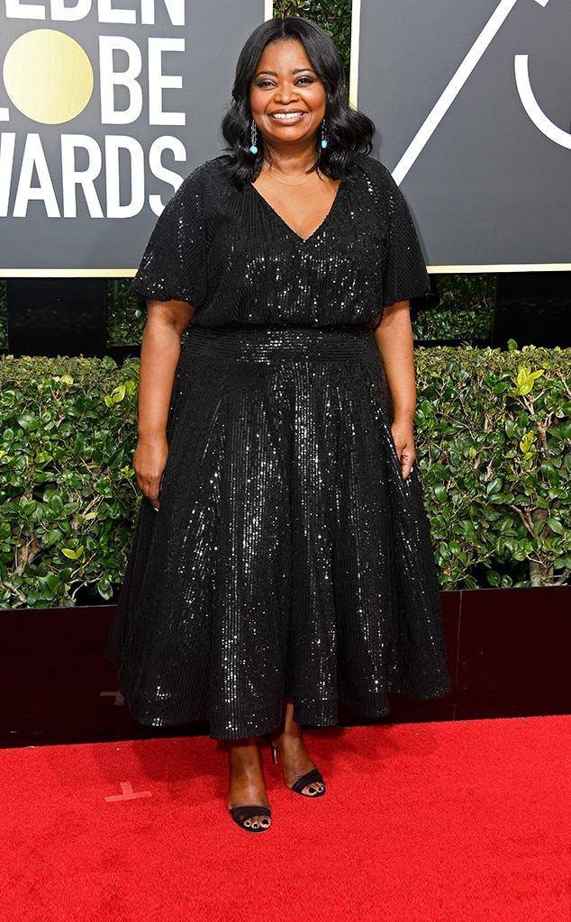 Octavia Spencer, 2018 Golden Globes, Red Carpet Fashions