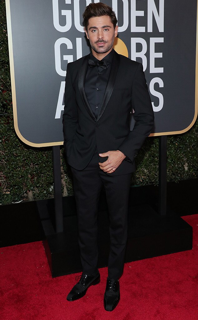 Zac Efron, 2018 Golden Globes, Red Carpet Fashions