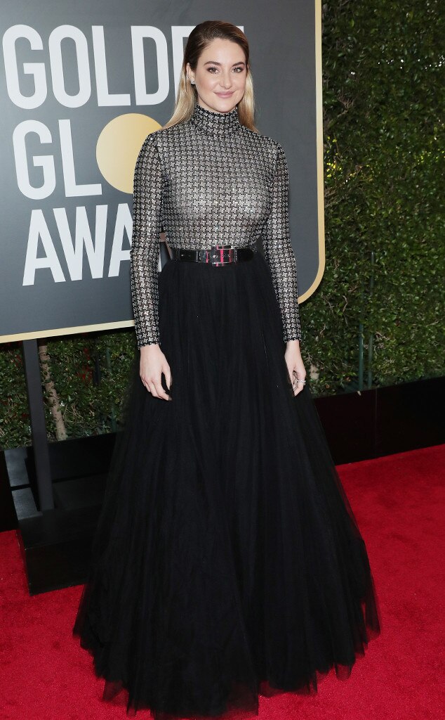 Shailene Woodley, 2018 Golden Globes, Red Carpet Fashions