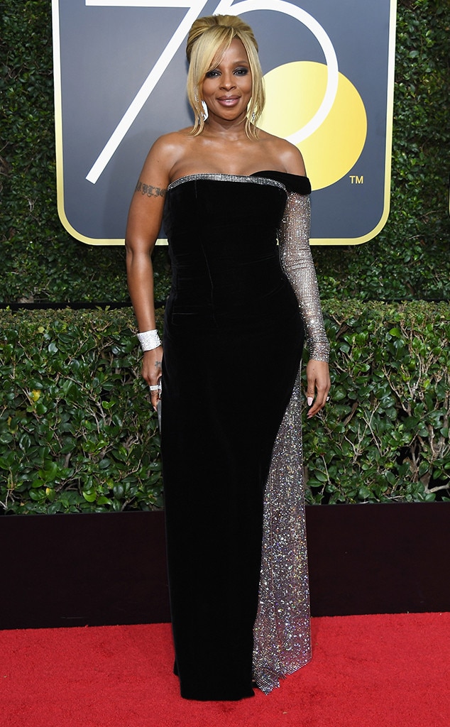 Mary J. Blige, 2018 Golden Globes, Red Carpet Fashions