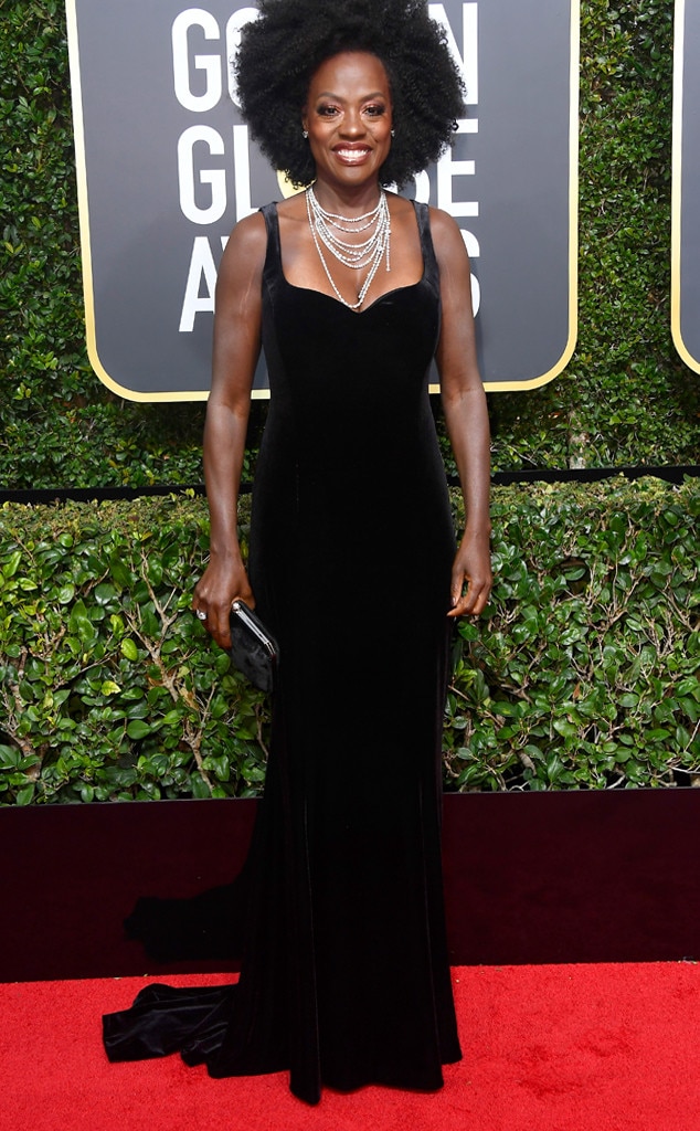 Viola Davis, 2018 Golden Globes, Red Carpet Fashions